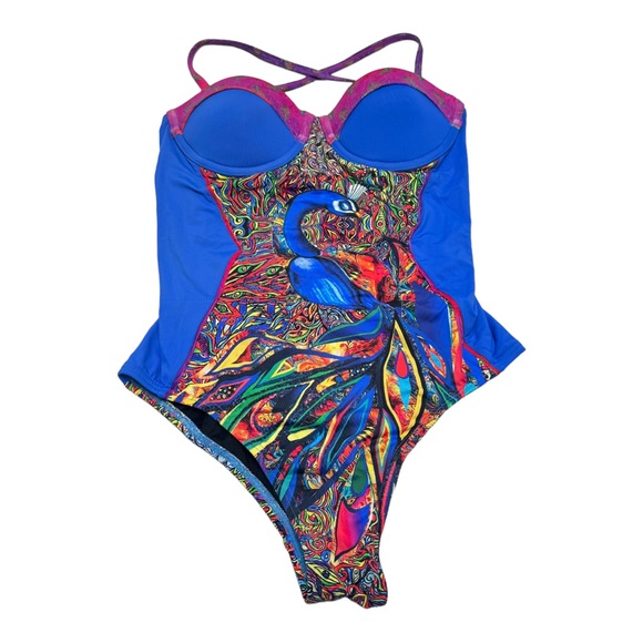 NWT BLUMOSS ZENANA HALTER MAILLOT ONE-PIECE SWIMSUIT - Picture 4 of 15